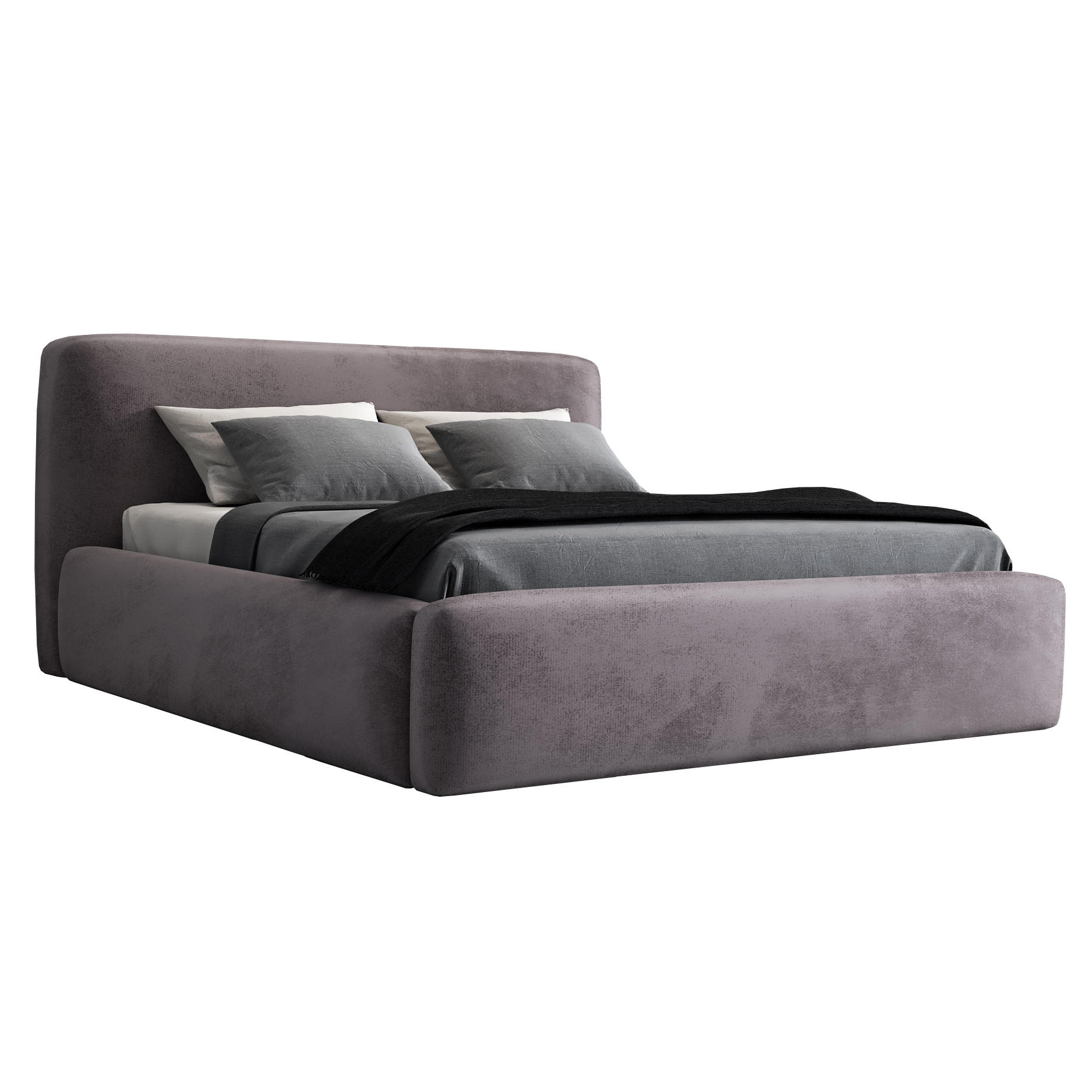 POLSTERBETT LUMO 160x200 Grau - Grau, Textil (160/200cm) - A&J MöbelLand
