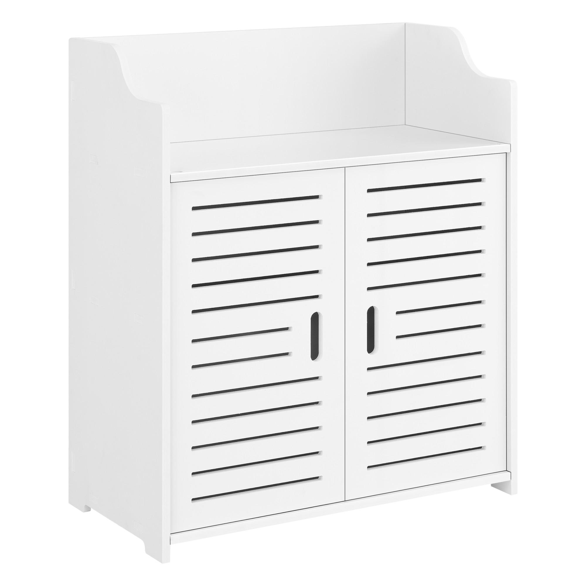 BADEZIMMERSCHRANK Trosa - Weiß, Kunststoff (60/72/32cm) - [en.casa]