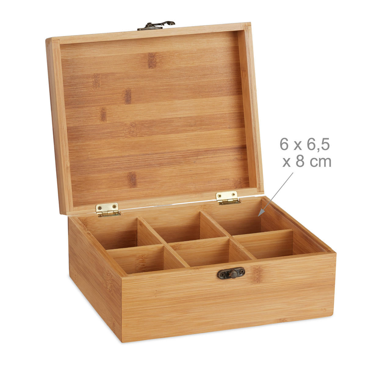TEEBOX - Hellbraun, Holz (22/9.5/18.5cm) - Relaxdays