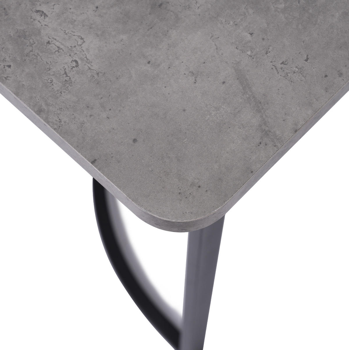ESSTISCH 140/75/80 cm Grau aus MDF und Metall mit verstellbaren Füßen - Grau, Holzwerkstoff (140/80/75cm) - OKMYHOME