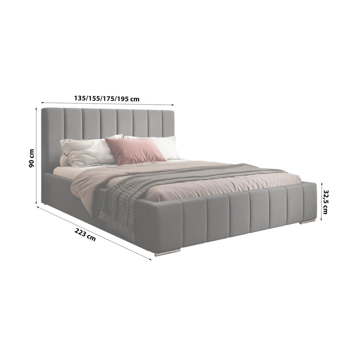 POSTERBETT Doppelbett Ambrus Dunkelbraun 160x200 cm - Dunkelbraun, Textil (160/200cm) - Fedve