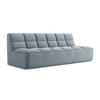 3-SITZER SOFA Samt Stoff Blau - Blau/Schwarz, Kunststoff/Textil (210/75/93cm) - Makamii