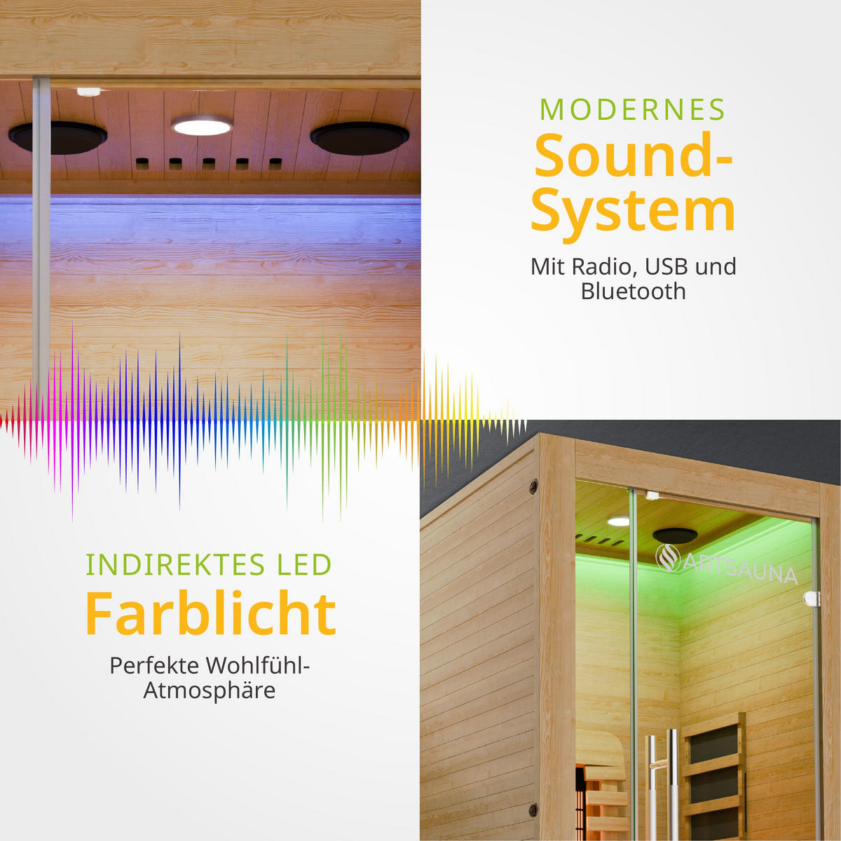 INFRAROTKABINE Kiruna90 Premium mit Dual Technologie - Naturfarben, Holz (90/190/90cm) - Artsauna