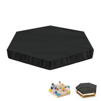 SANDKASTENABDECKUNG 180 x 150 x 20 cm Wasserdicht Winddicht - Schwarz, Textil (1/1/1cm)