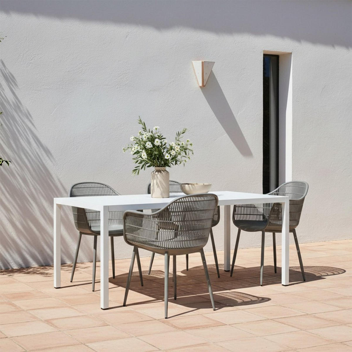 STUHL FÜR DRAUSSEN Soren Grau 62 cm x 85 cm - Grau, Kunststoff (62/85/55cm) - Klast Home