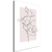 KUNSTDRUCK Rosa 40/60 cm - Pink/Weiß, Textil (40/60cm) - KUNSTLOFT