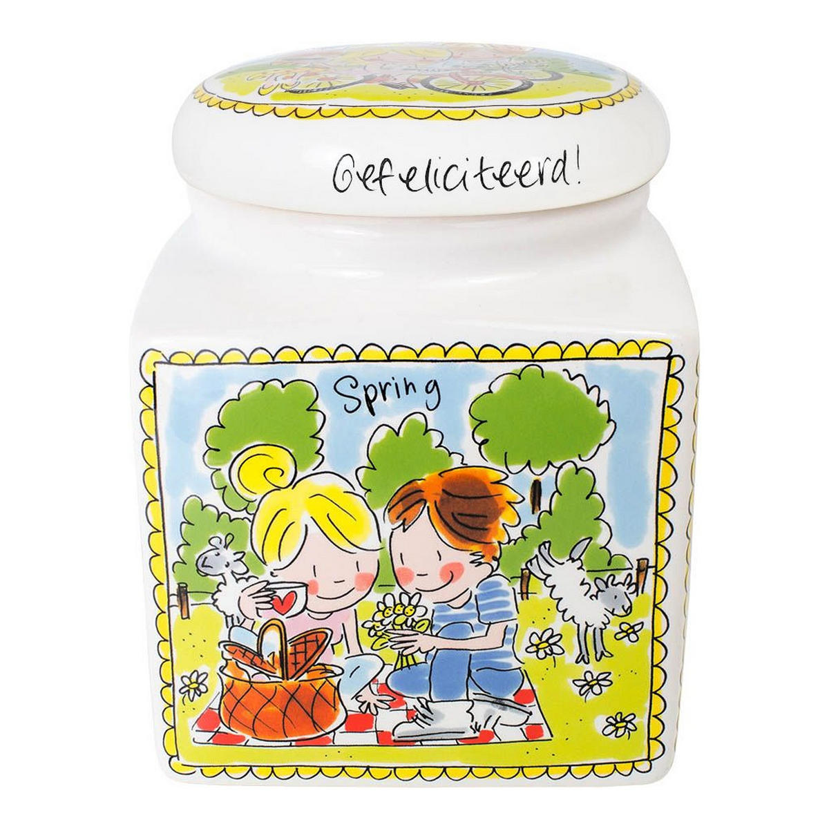 VORRATSDOSE Jahreszeiten in Bunt - 18cm - Multicolor, Keramik (16/20/16cm) - Blond Amsterdam