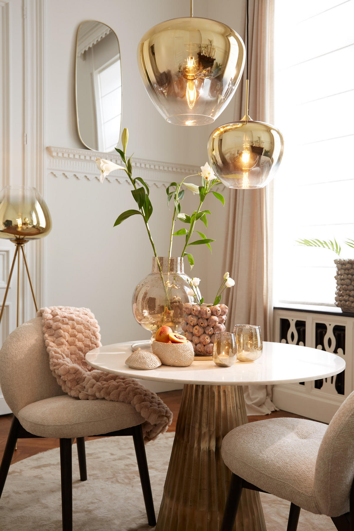 SPIEGEL Waage Gold 40/1,5/100 cm - Goldfarben, Metall (1.5/100/40cm) - Light & Living