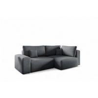 ECKSOFA Arona Mit Schlaffunktion - Dunkelgrau, Holzwerkstoff/Textil (253/148cm) - Fun Möbel