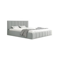 POLSTERBETT Detroit Komplettset - Hellgrau, Holzwerkstoff/Textil (120/200cm) - Fun Möbel