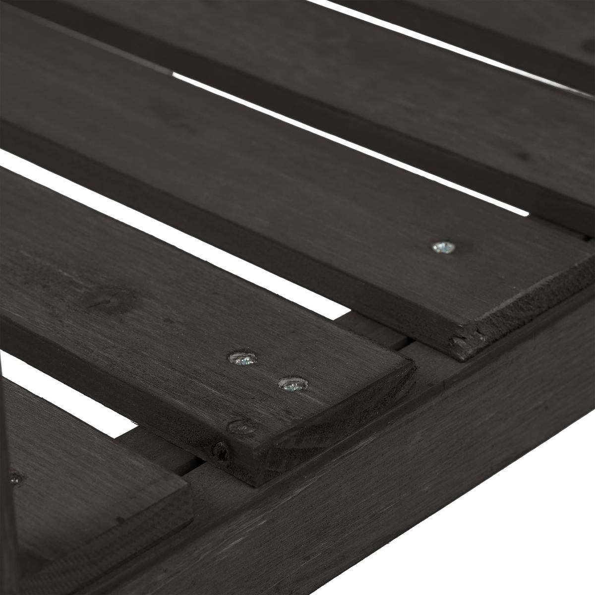 HOCHBEET - Schwarz, Holz/Kunststoff (74/80/38cm) - Relaxdays