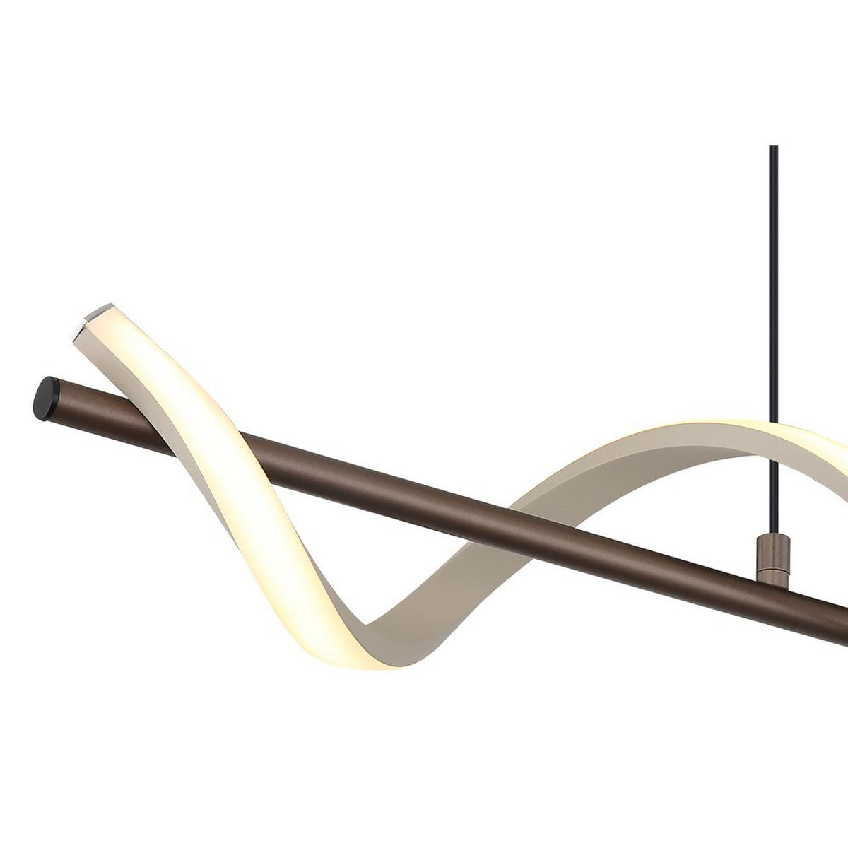LED HÄNGELEUCHTE SPIRO Metall Beige matt - Beige, Metall (80/15.5/120cm) - Globo Lighting