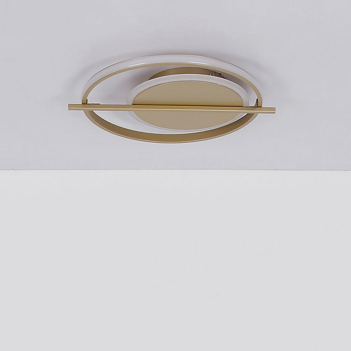 LED DECKENLEUCHTE Metall Goldfarben - Goldfarben, Metall (40/36/5cm) - Globo Lighting