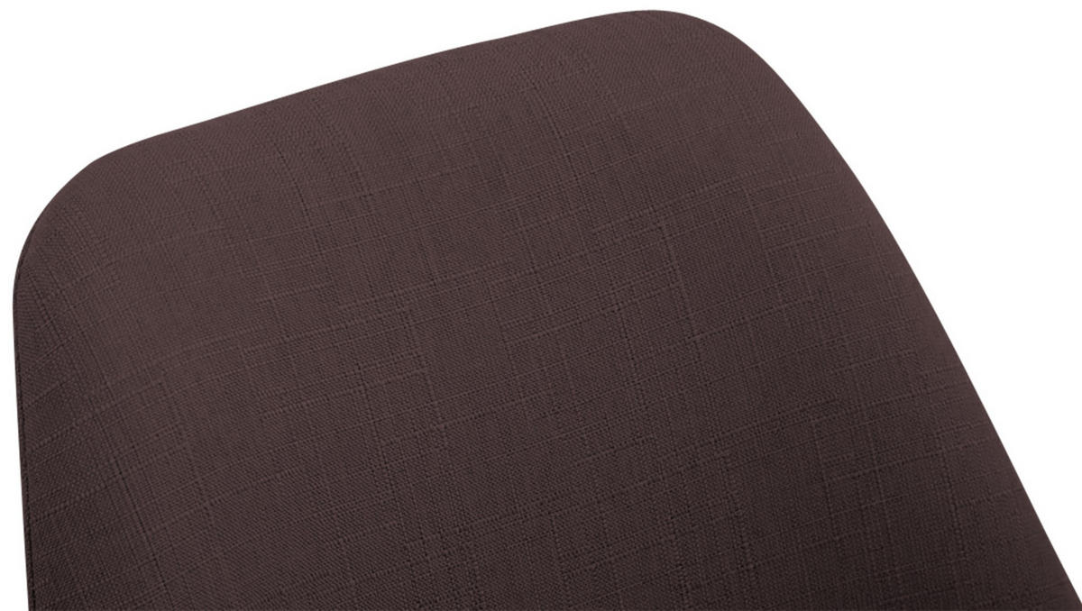 STUHL Stoff braun - Weiß/Braun, Holz/Textil (48/84/55cm) - CLP