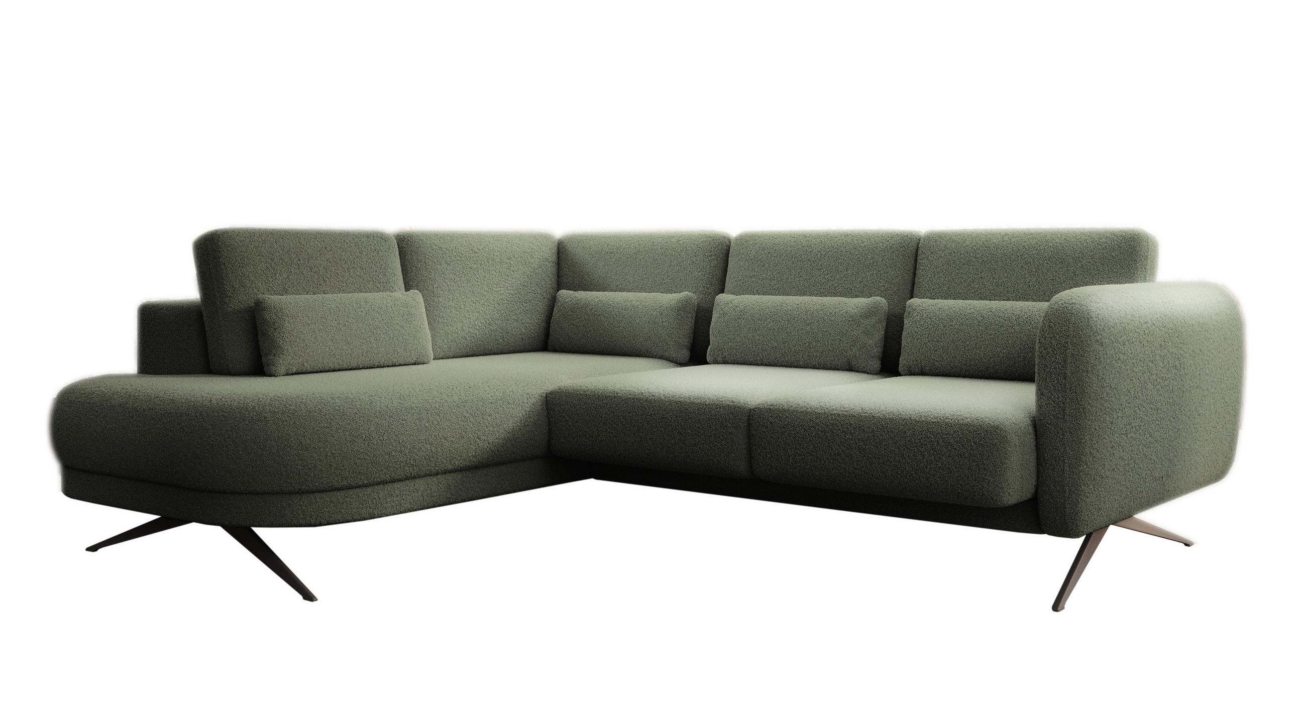 DomoHome Ecksofa Dunkelgrün 248x205 cm