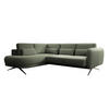 ECKSOFA ILUSIO L 250x205cm, Schlaffunktion, Dunkelgrün, Links - Dunkelgrün, Holz/Textil (205/248cm) - DomoHome
