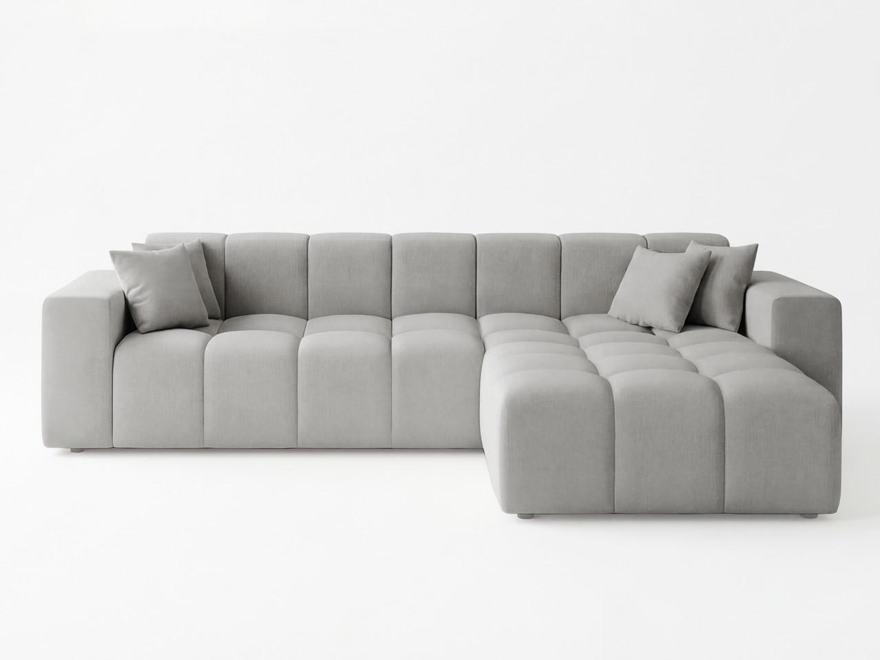 ECKSOFA Loopo Grau Rechts - Grau, Holz/Textil (265/180cm) - Graingold