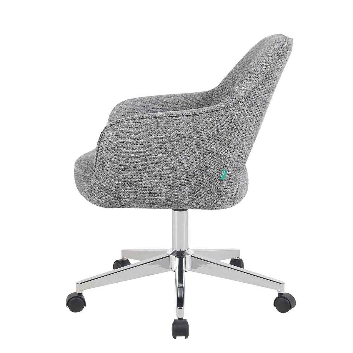 BÜROSTUHL Mika-Faro 2er-Set - Chromfarben/Dunkelgrau, Textil/Metall (60/84/65cm) - DUBI Möbel