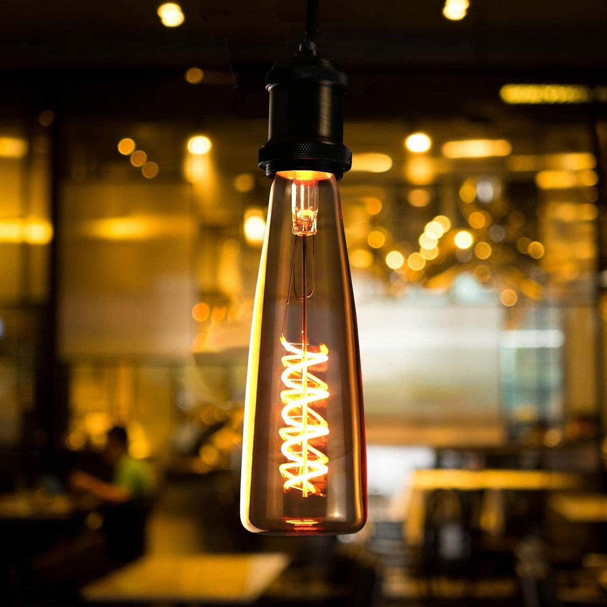 LED žárovka Arnsberg II 19,5/5,5/5,5 cm (balení po 2 ks) - hnědá, sklo (5.5/5.5cm) - Nettlife