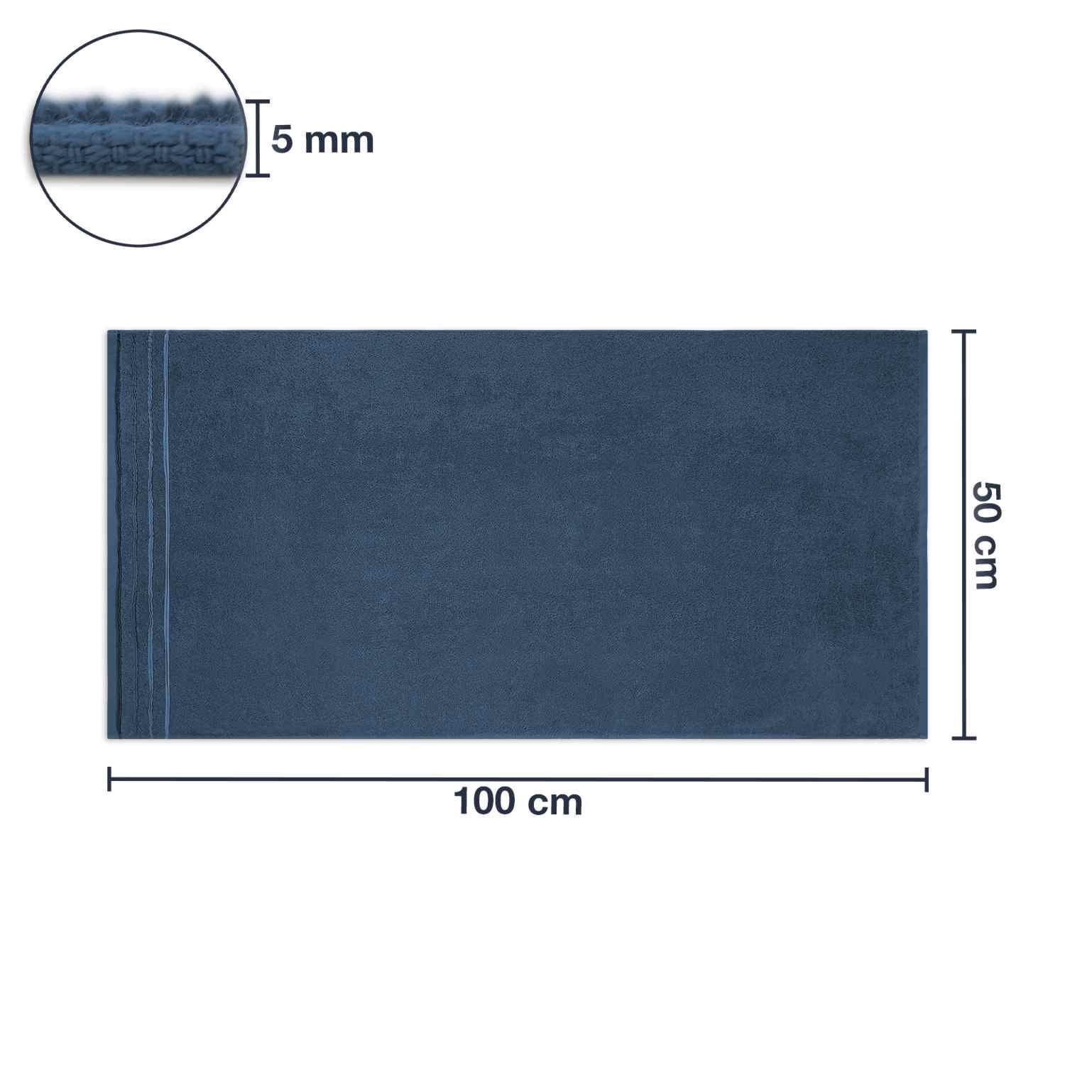 HANDTUCH JASMINA - Blau, Textil (50/100cm) - WohnDirect