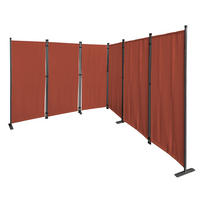 PARAVENT 6-tlg. 340x165 cm Rotorange - Terracotta, Metall (340/165cm) - QUICK STAR