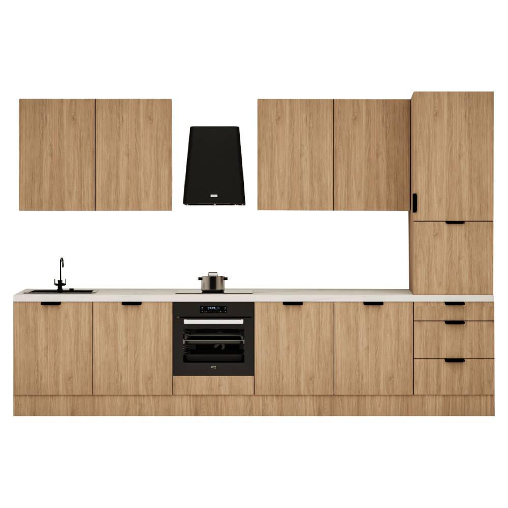 KÜCHENZEILE 360 cm - Sorento KS8-M360 - in Sonoma Eiche - Sonoma Eiche, Holz (360/247/52cm)