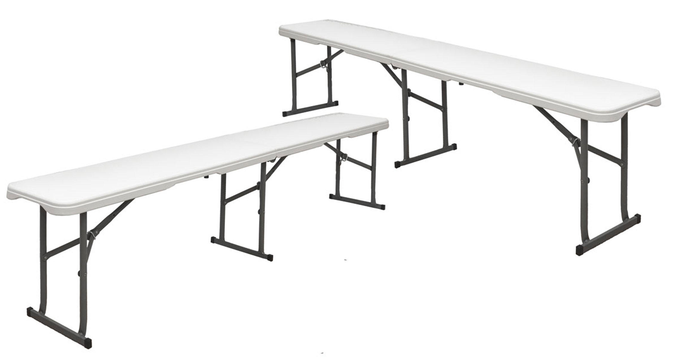BIERBANK bis 300kg belastbar, 182/27cm, Weiß - Weiß, Kunststoff - Amanka