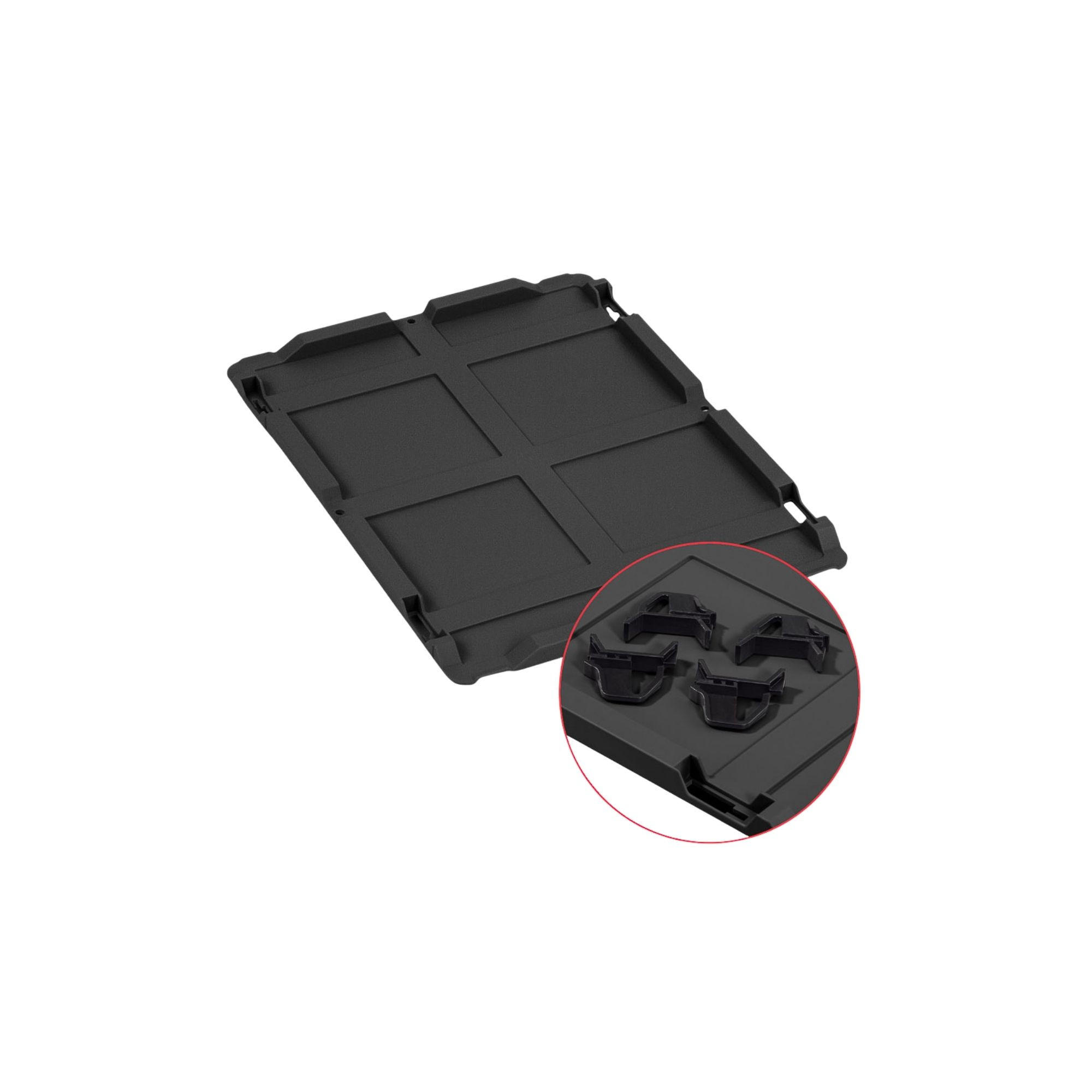 EUROBOX 4x NextGen Color mit Auflagedeckel 32x30x40 cm 30 Liter Schwarz Griffe schwarz offen - Anthrazit/Schwarz, Kunststoff (30/32/40cm) - PROREGAL