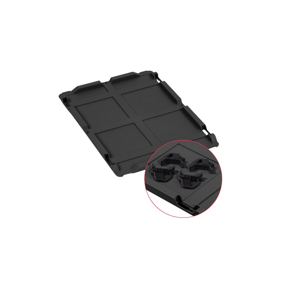 EUROBOX 4x NextGen Color mit Auflagedeckel 22x40x60 cm 44 Liter Schwarz Griffe schwarz zu - Anthrazit/Schwarz, Kunststoff (40/22/60cm) - PROREGAL