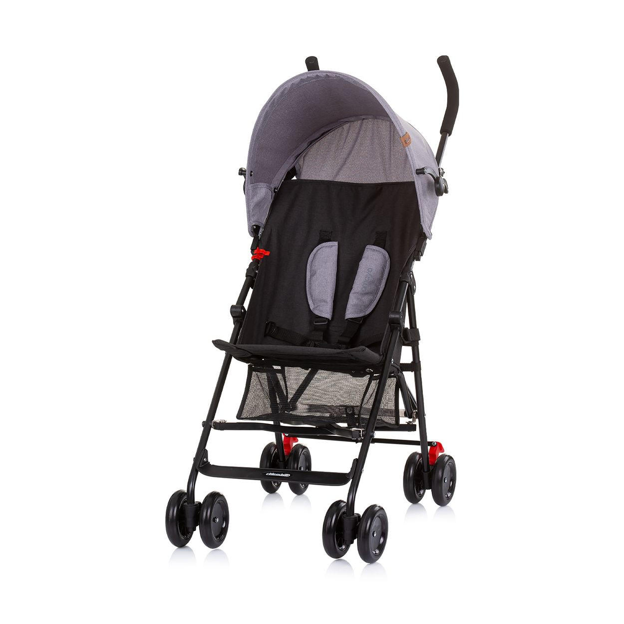 BUGGY Amaya grau schwarz Sonnendach verstellbar, faltbar, Korb - Grau, Metall (80/43/98cm) - Chipolino
