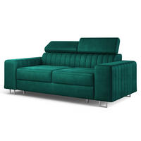 BETTSOFA SOLAN Grün Velours-Stoff mit Schlaffunktion - Grün, Holz/Textil (194/88/90cm) - MASSENO