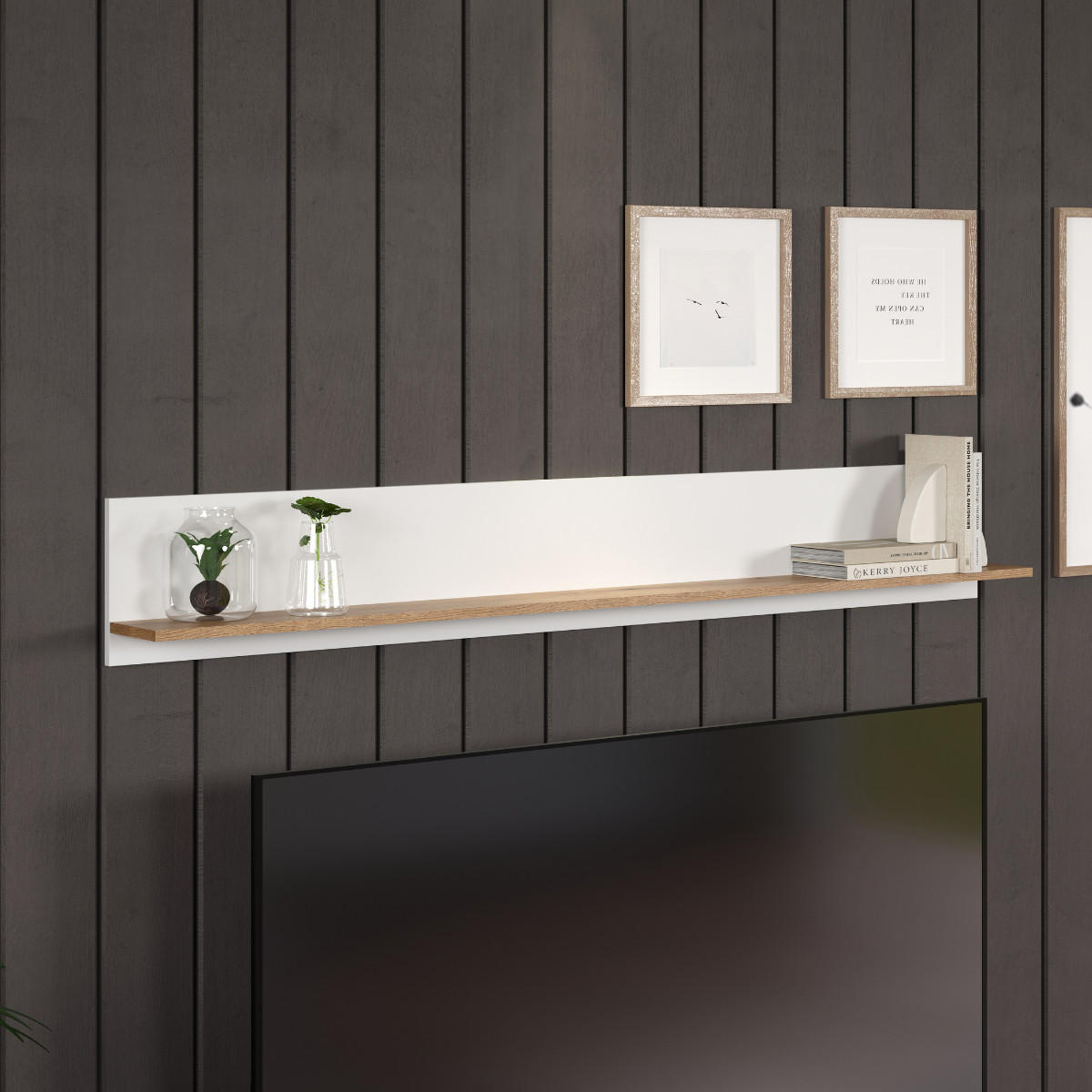 WANDREGAL Vitoria Weiß - Weiß, Holzwerkstoff (170/25/18cm) - Trendteam