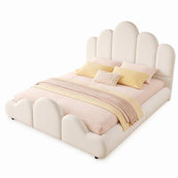 POLSTERBETT 140/200 mit gepolstertem Kopfteil und abgerundeten Ecken in Beige - Beige, Holzwerkstoff/Textil (140/200cm) - EVRYAE