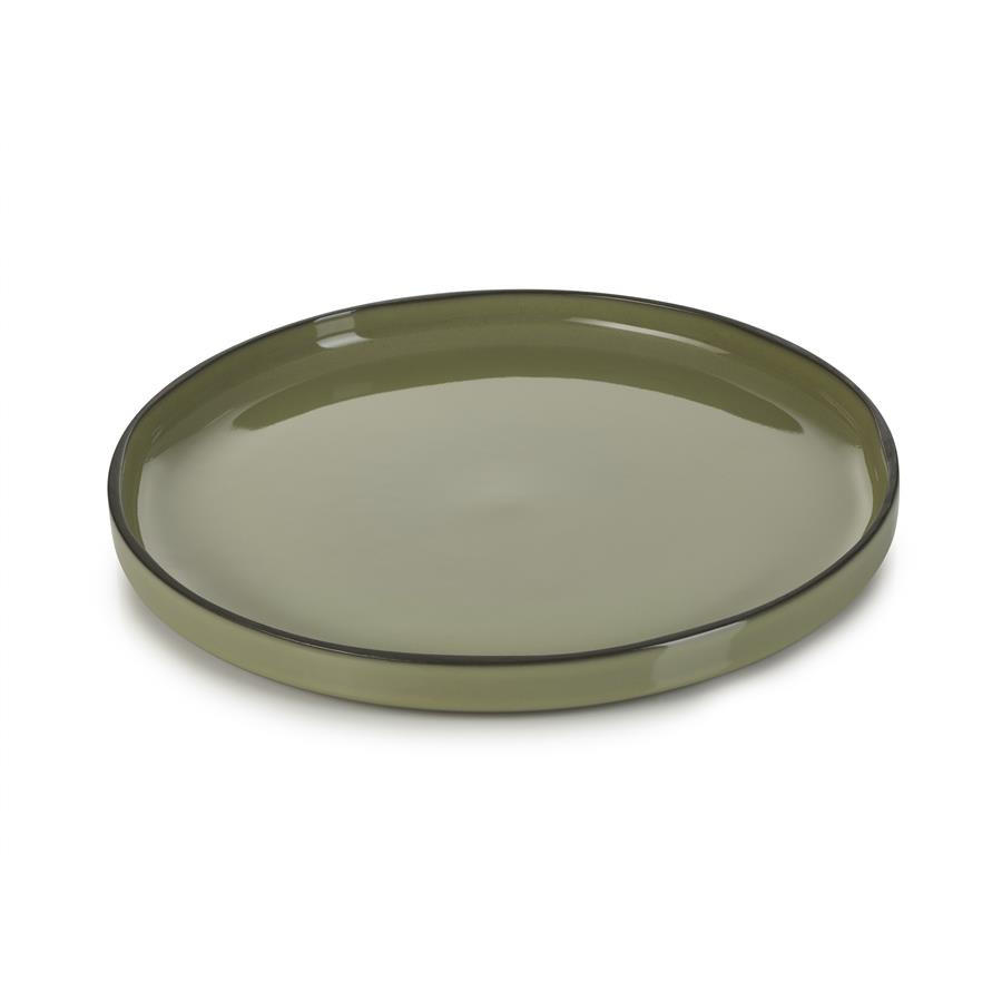 TELLER FLACH CARACTERE 28 cm Kardamom - Dunkelgrün, Keramik (28cm) - Revol Porcelaine France