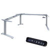 ECK TISCHGESTELL HÖHENVERSTELLBAR Lift L7 grau - Grau, Metall (68/180/118cm)