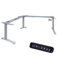 ECK TISCHGESTELL HÖHENVERSTELLBAR Lift L7 grau - Grau, Metall (68/180/118cm)