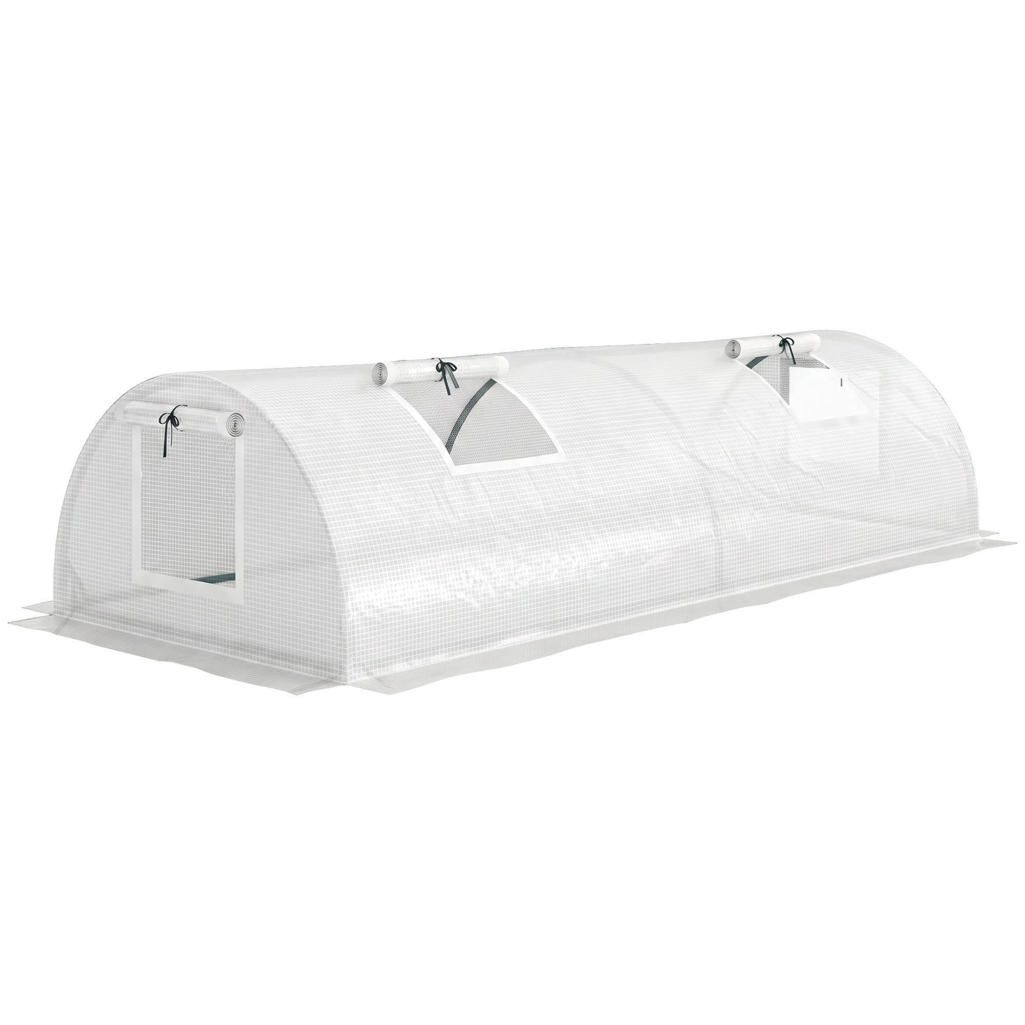 SKLENÍK, 200L x 80B x 45H cm - bílá, kov (80/45/200cm) - Outsunny