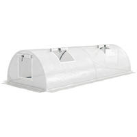GEWÄCHSHAUS, 200L x 80B x 45H cm - Weiß, Metall (80/45/200cm) - Outsunny