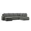 U-SOFA MIT SCHLAFFUNKTION FORESTA, Hellgrau - Hellgrau, Textil (300/89/200cm)