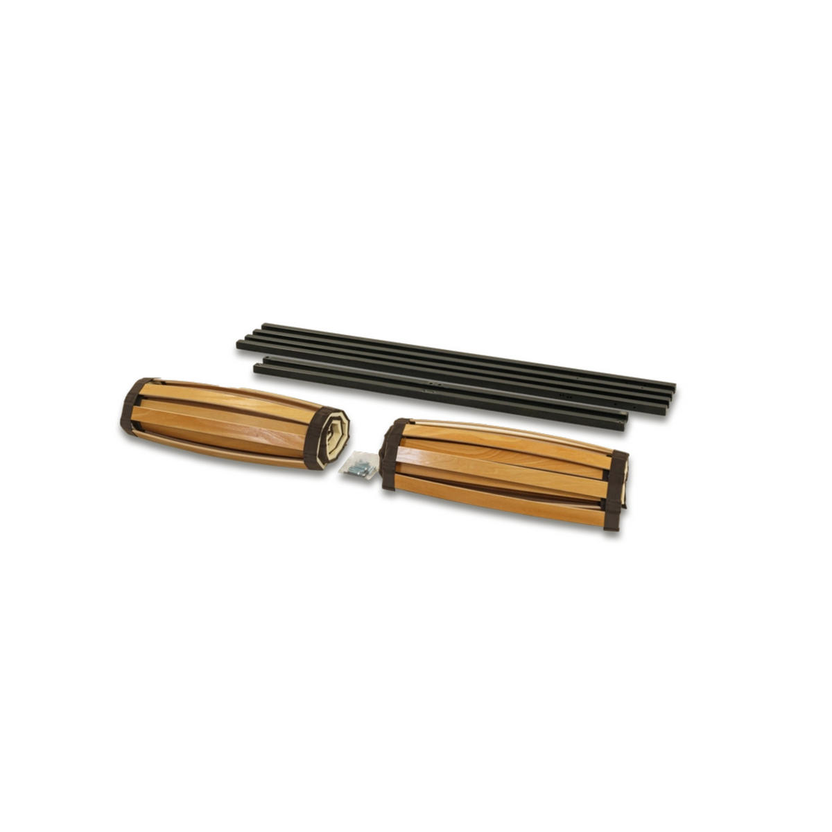 MATRATZENRAHMEN EkoFlex 160x200 – 22 Buche-Latten, 3 Zonen, Metallrahmen - Braun, Holz (160/200cm) - Letti Moderni