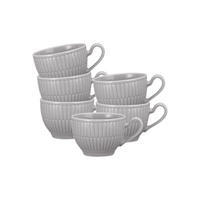 ESPRESSOTASSEN Amina Silbergrau 0,1 l 6er Set - Grau, Keramik (0.1L) - Seltmann Weiden