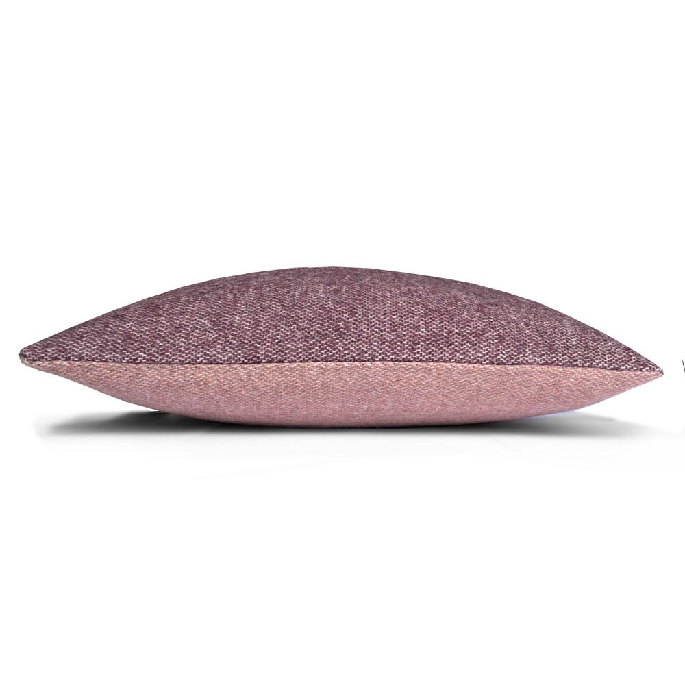 WOLLKISSEN recycelte Wolle Doppelseitig Rosenholzfarbe 50x50 - Pink/Lila, Textil (50/50/12cm) - Malagoon
