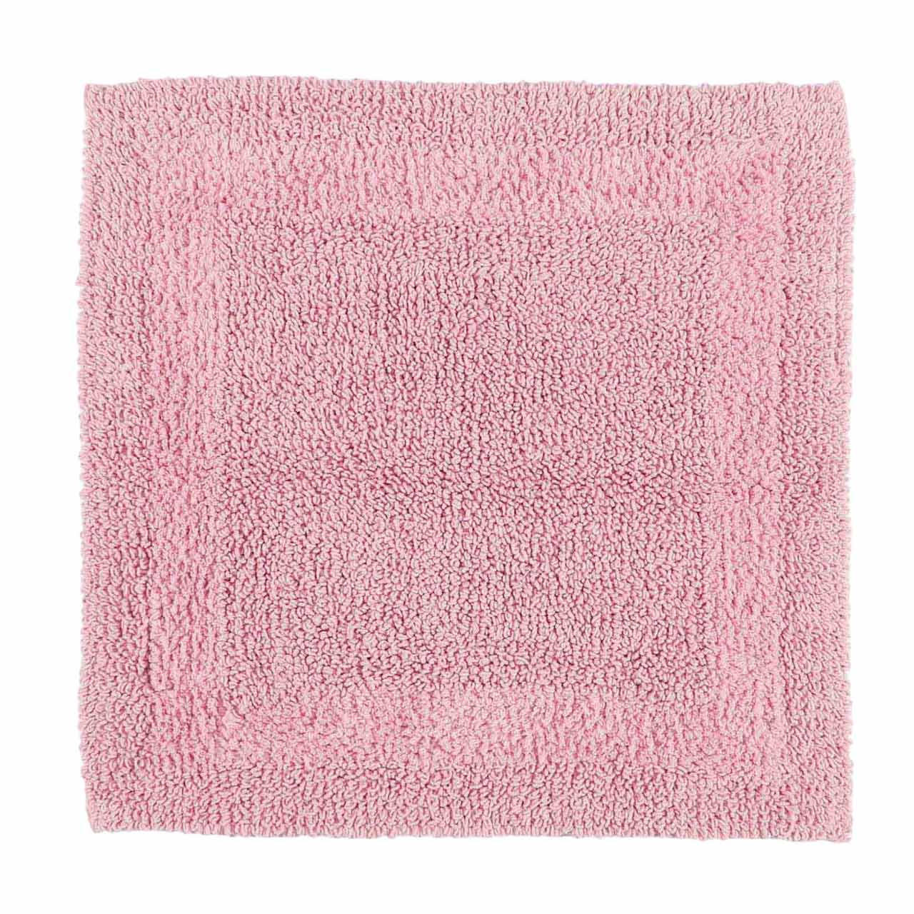 DUSCHVORLEGER 50/50 cm, 100% Baumwolle, wendbar - Rosa, Textil (50/50cm) - Homescapes