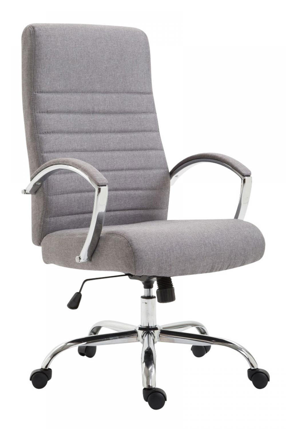 CHEFSESSEL Stoff Grau - Grau, Textil/Metall (60/110/68cm) - CLP
