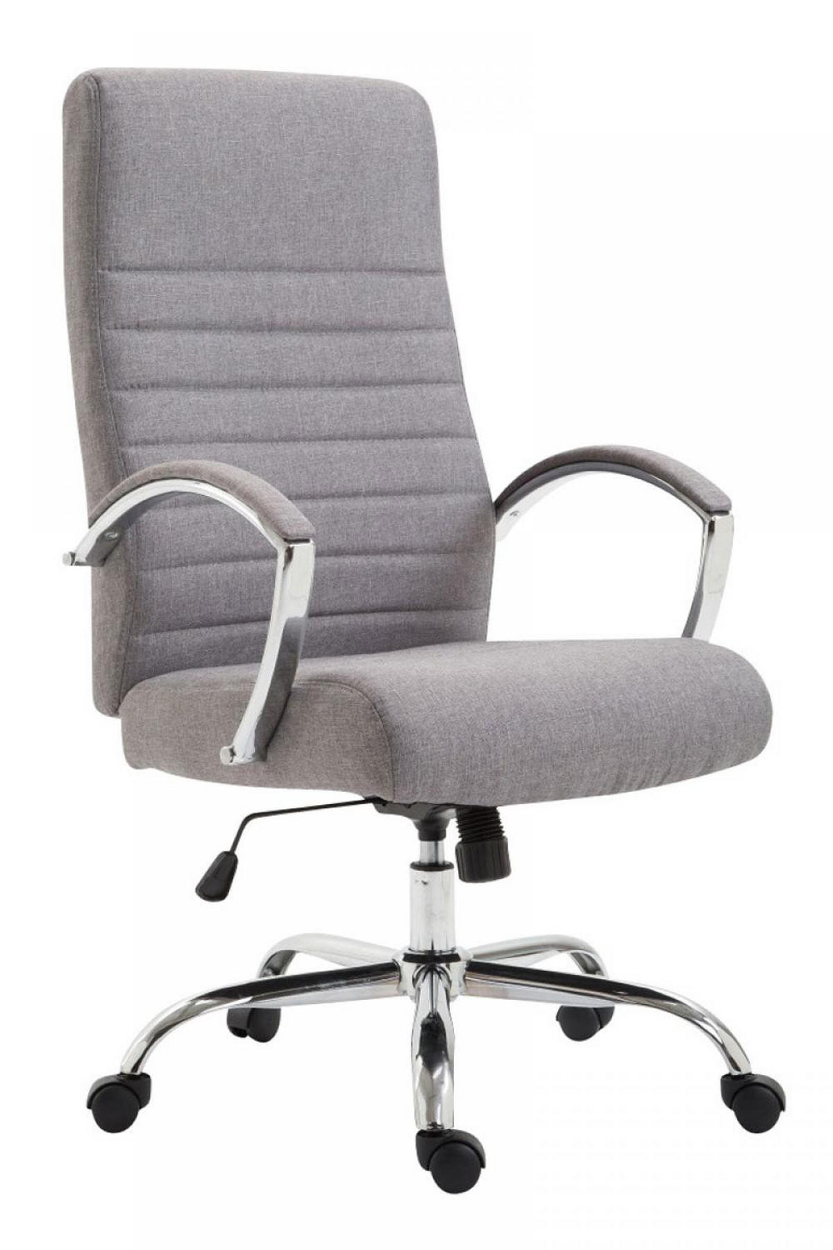 CHEFSESSEL Stoff Grau - Grau, Textil/Metall (60/110/68cm) - CLP