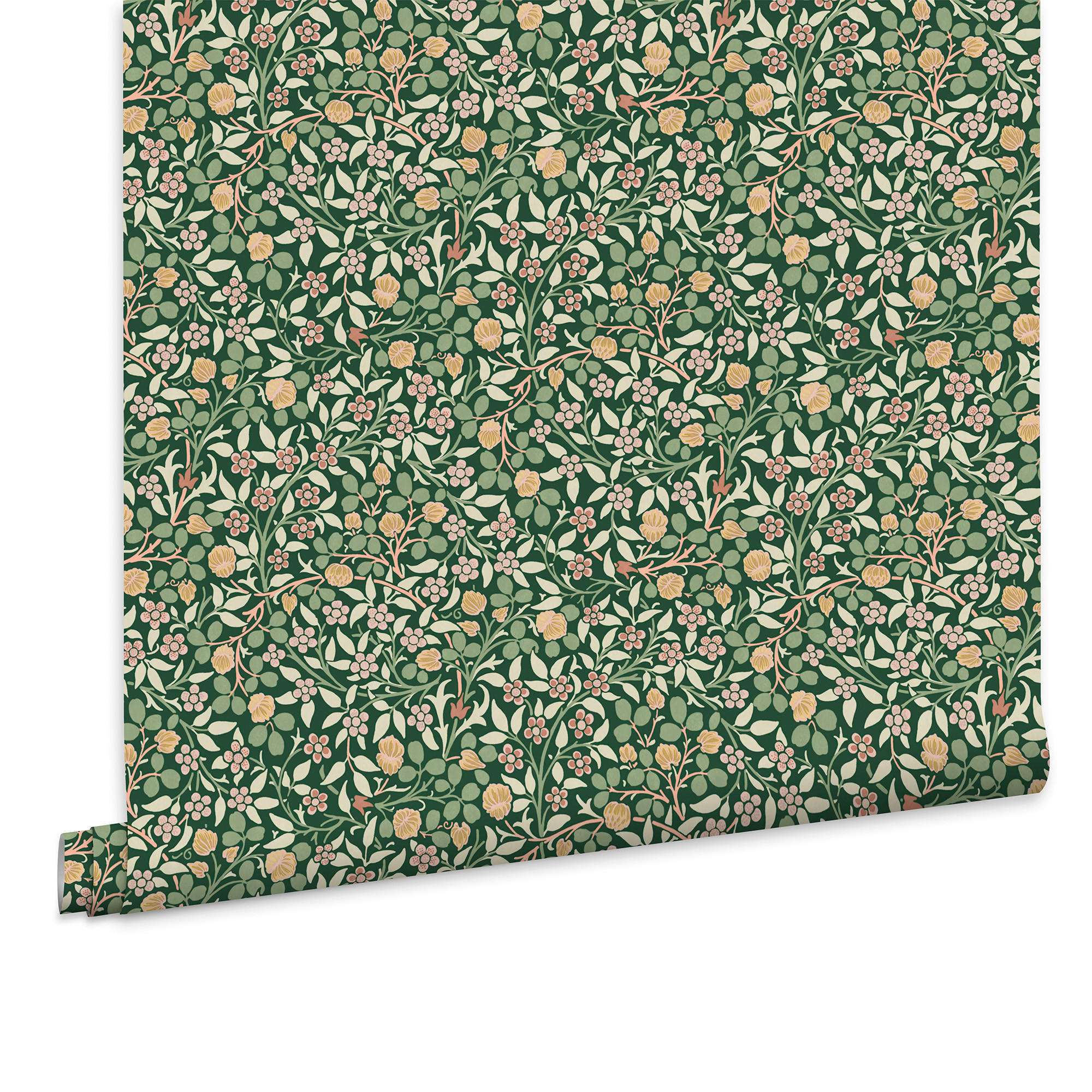 VLIESTAPETE Kleeblätter 1000x52cm - Grün, Papier/Kunststoff (52/1000cm) - William Morris at Home