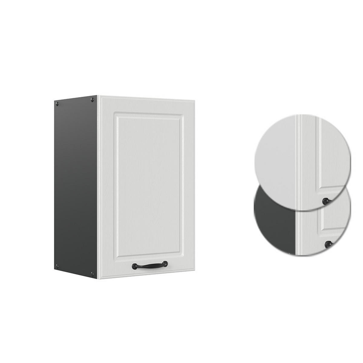 HÄNGESCHRANK R-Line Weiß Landhaus 40 cm - Anthrazit/Weiß, Holzwerkstoff (40/60/31cm) - Vicco