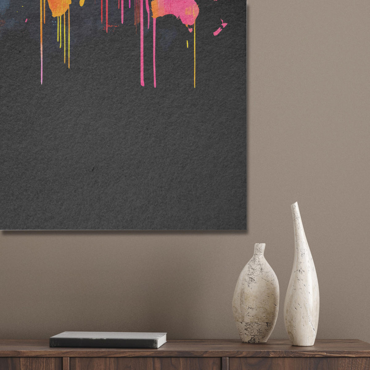 AKUSTIKBILD Weltkarte - Farbe - Bunt - Graffiti - Welt Wandbilder 60x80 cm - Multicolor, Textil (60/80/0.9cm) - MuchoWow