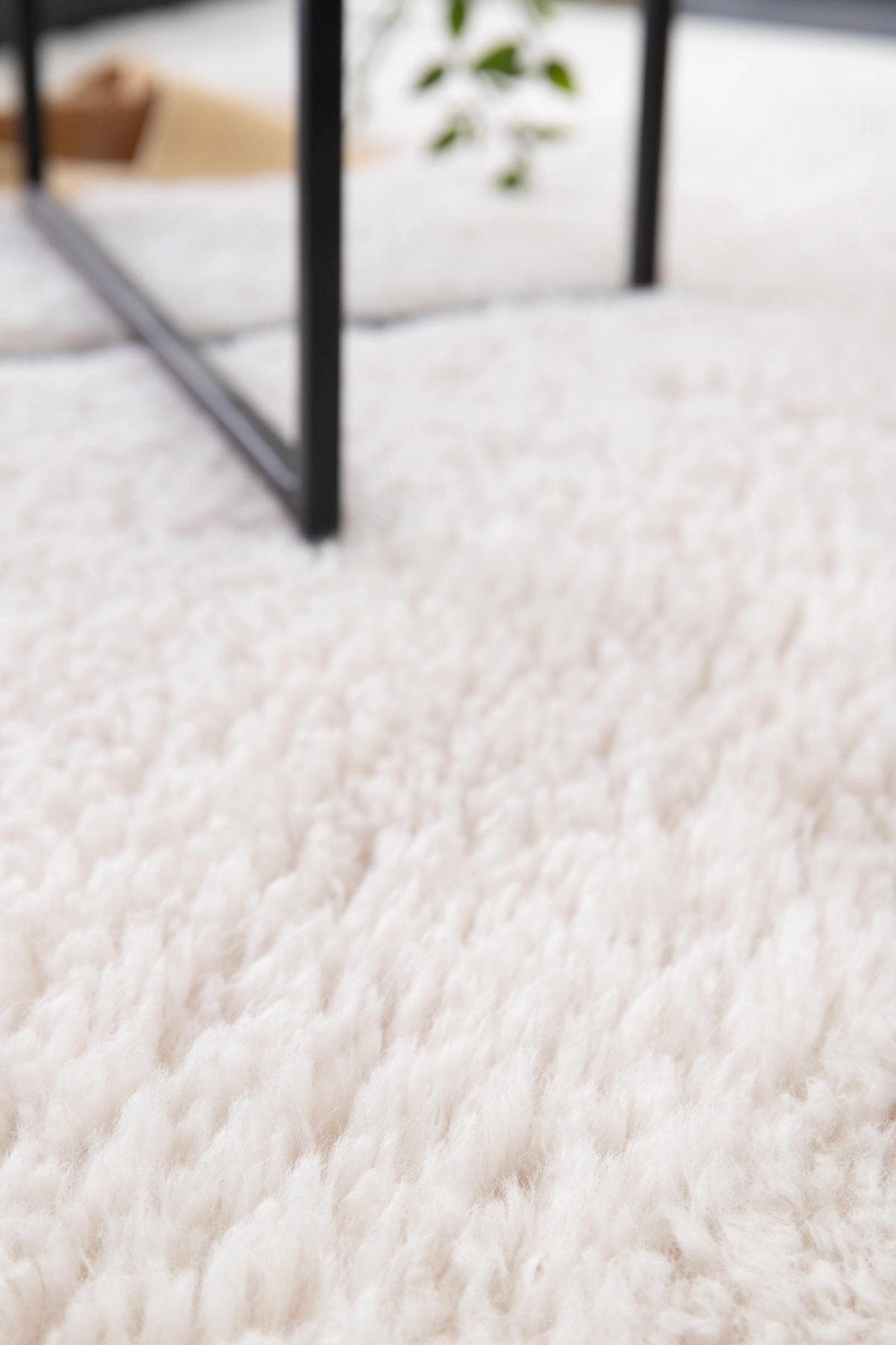 TEPPICH Shaggy ultraweich Wolloptik beige - Beige, Textil (160/230cm) - AFK Living