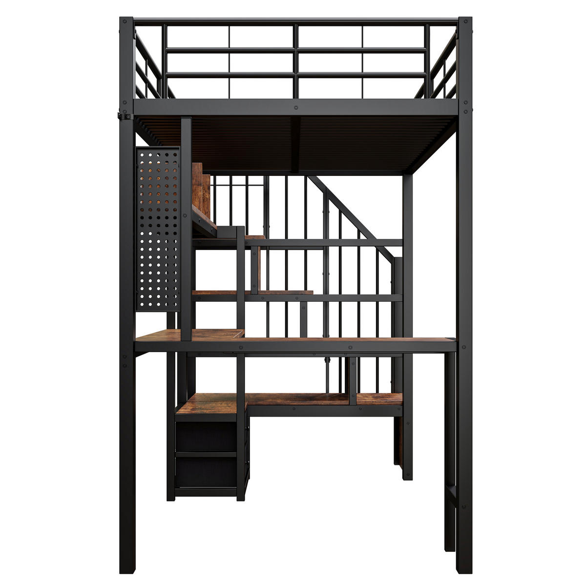 HOCHBETT 90/200 cm Schwarz - Schwarz, Metall - Raumix